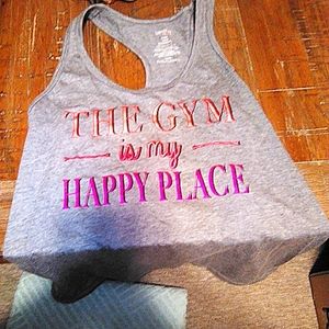 Woman's exercise razor back shirt